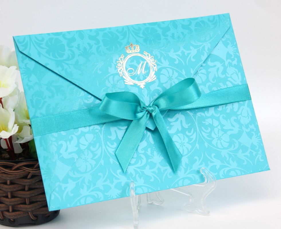 Convite Avalom – azul turquesa - Prisma Convites