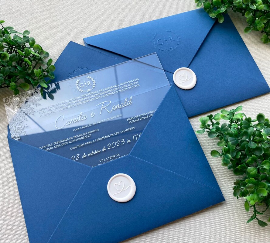 Convite Avalom – azul toronto - Prisma Convites